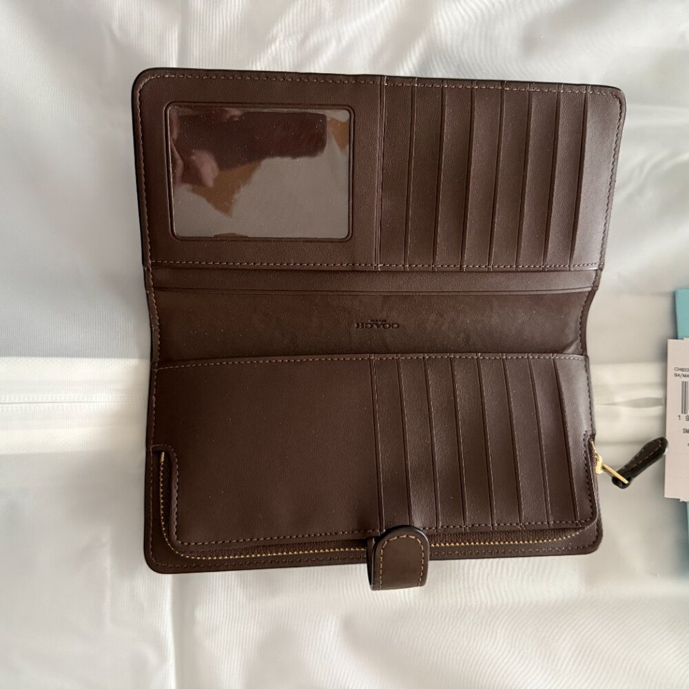 Coach Smith LTH Skinny wallet with tags CH823 B4/Maple - Picture 4 of 7